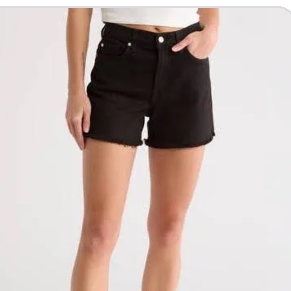 7 for all mankind black cutoff shorts